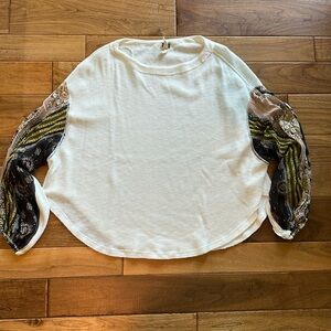 We the Free blouson long sleeve thermal top.